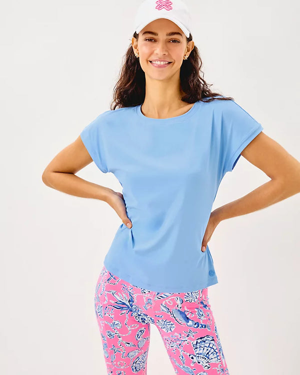 Lilly Pulitzer UPF 50+ Luxletic Glenna Active Tee Jacaranda Blue