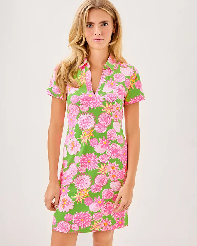 Lilly Pulitzer Mandi UPF 50+ Dress Multi Seaside Garden  *