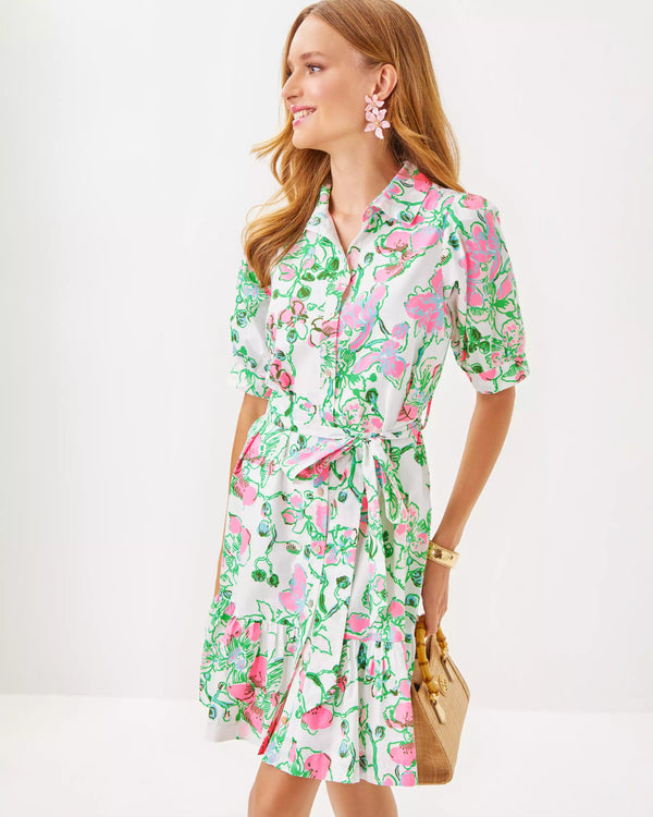 Lilly Pulitzer Sashria Dress Multi Oversized Orchids