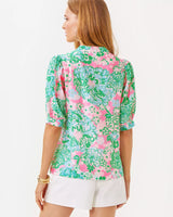 Lilly Pulitzer Brinelle Top Multi Plumes In Bloom