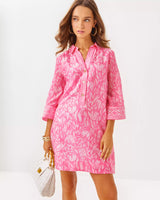Lilly Pulitzer Daphnie Tunic Dress Rousseau Pink Tulip to Tango Engineered