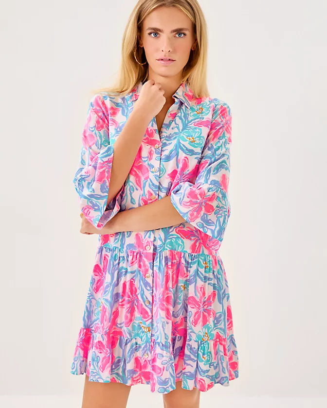 Lilly Pulitzer Diantha Tunic Dress Multi Beachside Haven