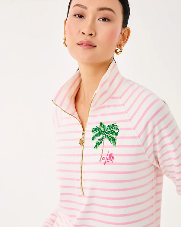 Lilly Pulitzer Skipper Popover Multi Holiday Palm Embellish