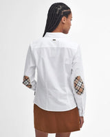 Barbour Lavender Tailored Long-Sleeved Shirt White Hessian Tartan