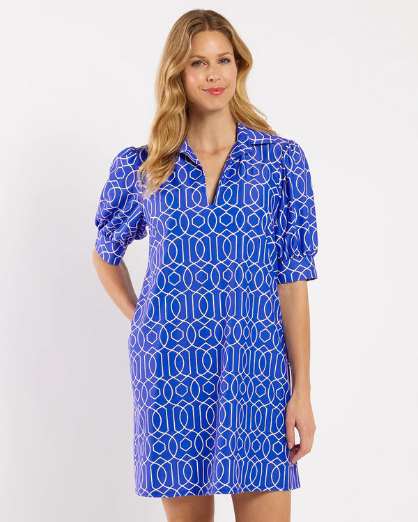 Jude Connally Emerson Dress Garden Gate Cobalt