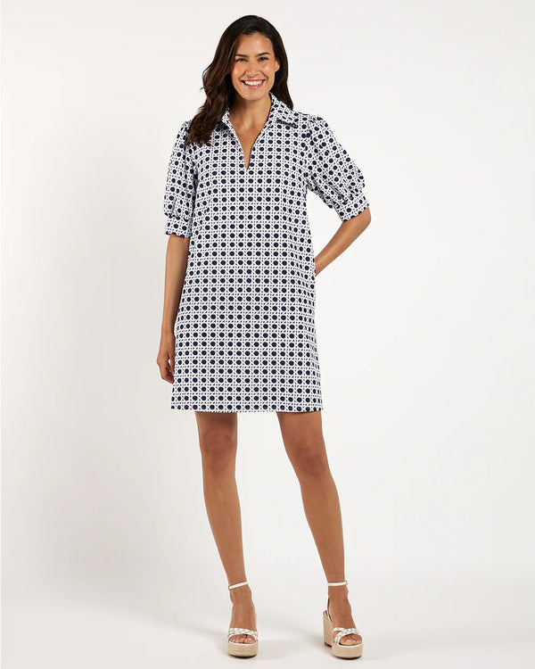 Jude Connally Emerson Dress Petite Rattan Navy