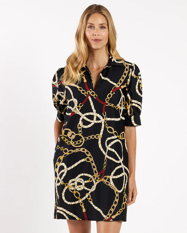 Jude Connally Emerson Dress Ribbons and Chains Black