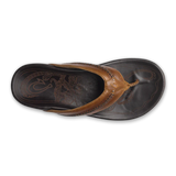 Olukai Mea Ola Men's Sandals in Tan/Dark Java