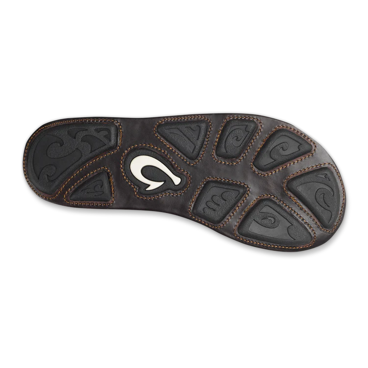 Olukai Mea Ola Men's Sandals in Tan/Dark Java