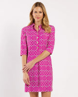 Jude Connally Susanna Shirt Dress Garden Gate Raspberry