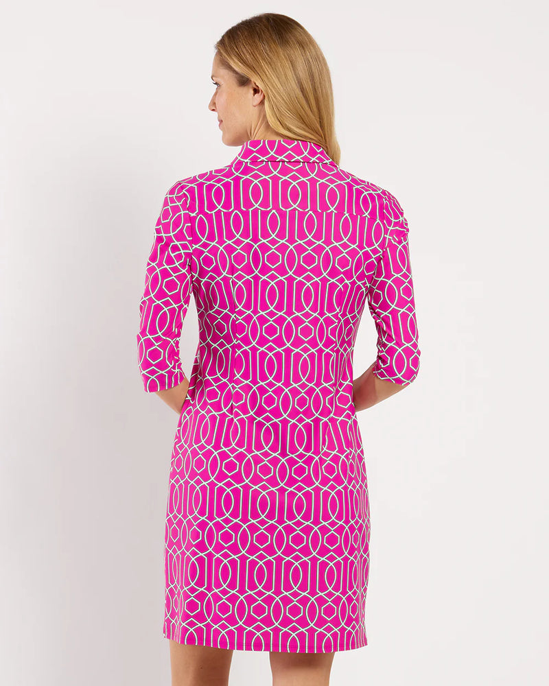 Jude Connally Susanna Shirt Dress Garden Gate Raspberry