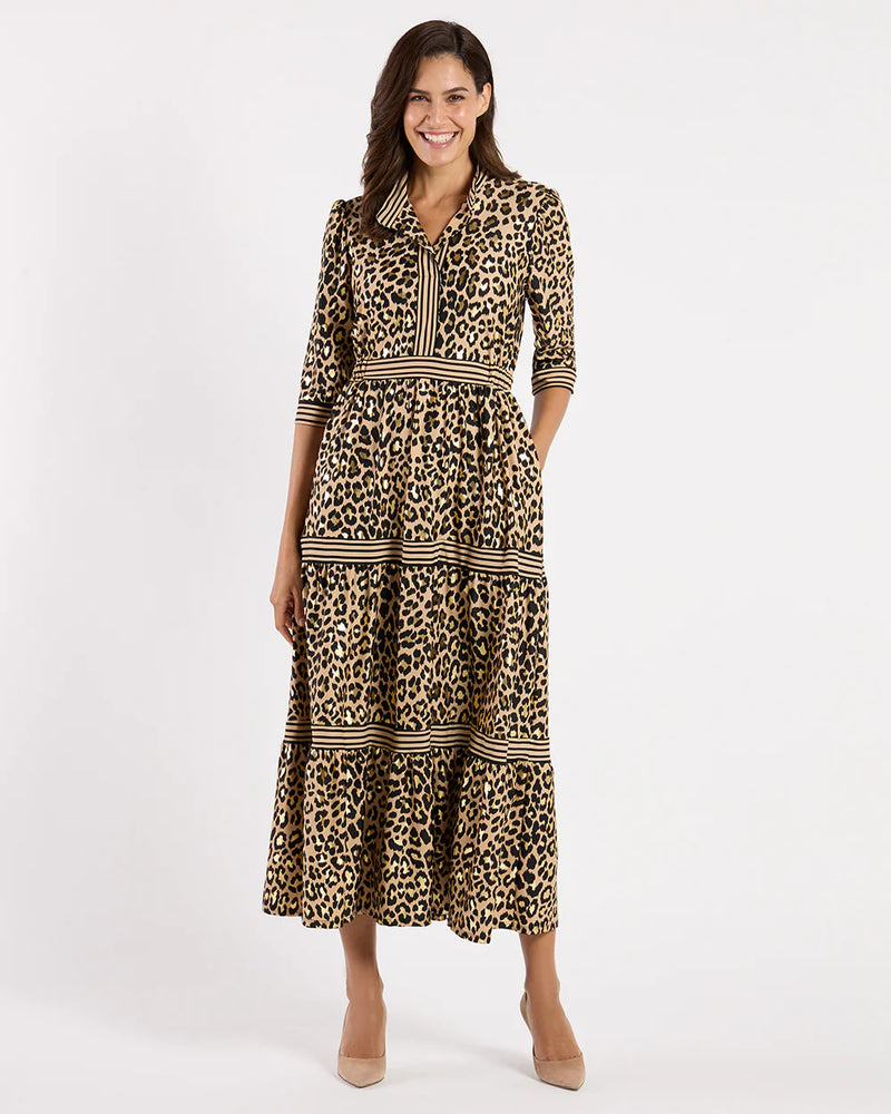 Jude Connally Gilded Candy Dress Jude Cloth Cheetah Gold