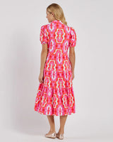 Jude Connally Portia Dress Gilded Jude Cloth Butterfly Tile Sorbet