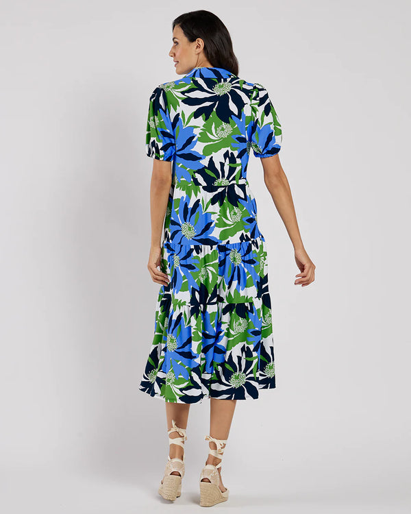Jude Connally Portia Dress Gilded Jude Cloth Wild Blossom Blue