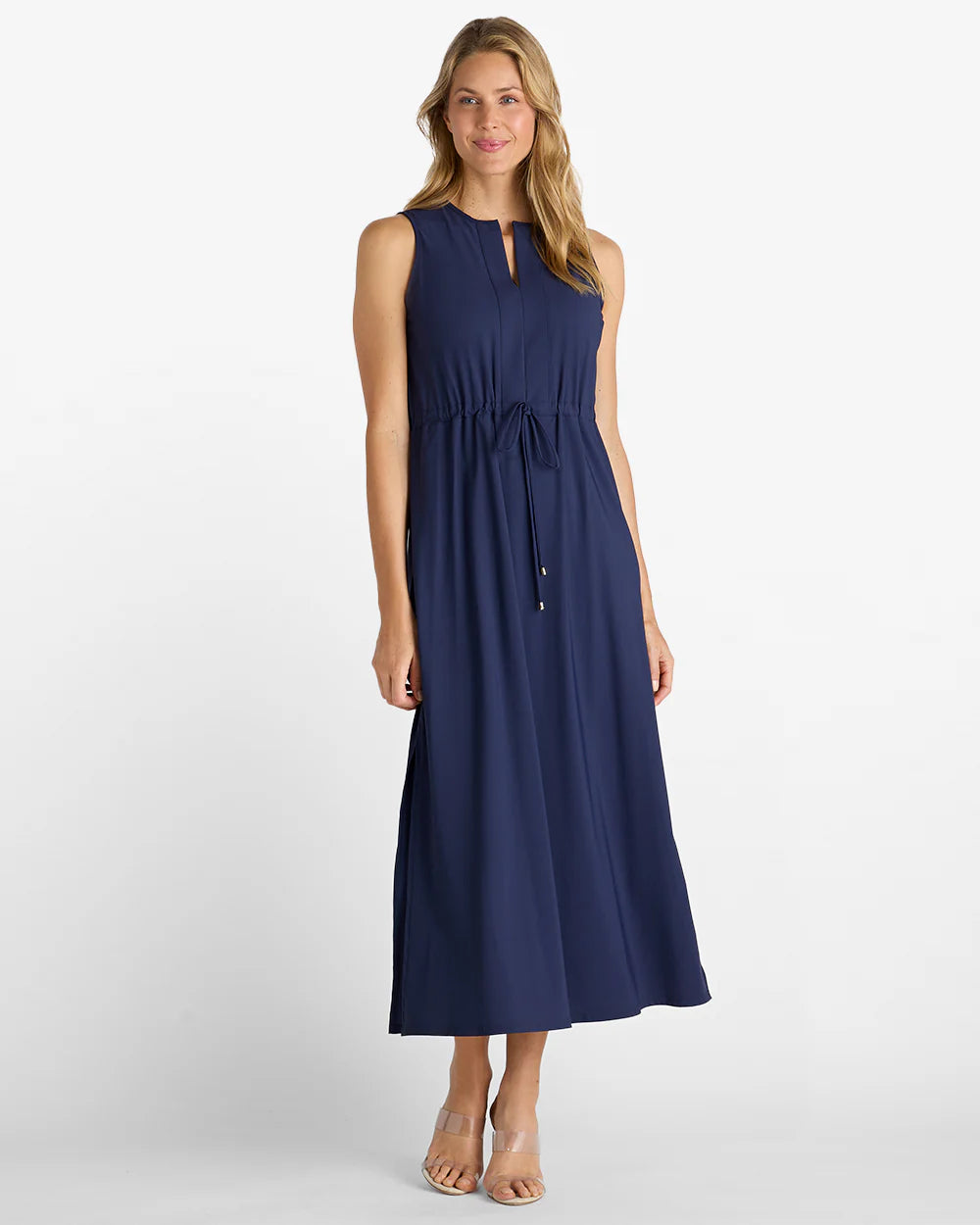bebe navy blue dress Jude Connally Lightweight Jude Cloth M / Navy JND Size:3X-Large/US 18/ UK 20 Gia Chic A-Line Pleated Frock The royal blue cap