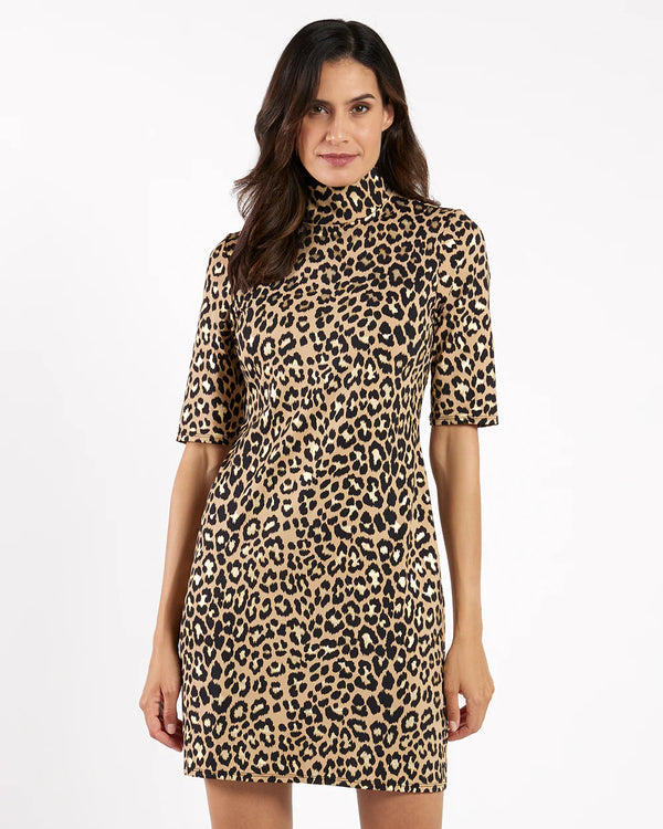 Jude Connally Grace Dress Gilded Jude Cloth Cheetah Gold