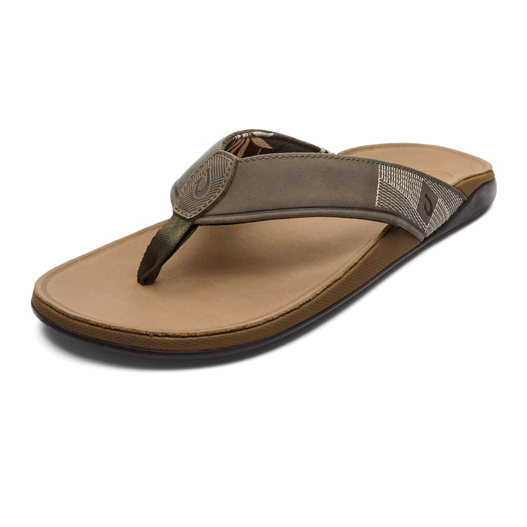 Olukai Tuahine Men's Sandals in Hunter/Golden Sand