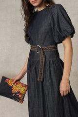 Emily Lovelock Christina Denim Dress Blue