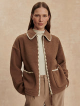 Varley Ruiko Zip Through Fleece Jacket Cocoa Dust