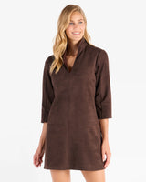Jude Connally Callie Faux Suede Dress Expresso