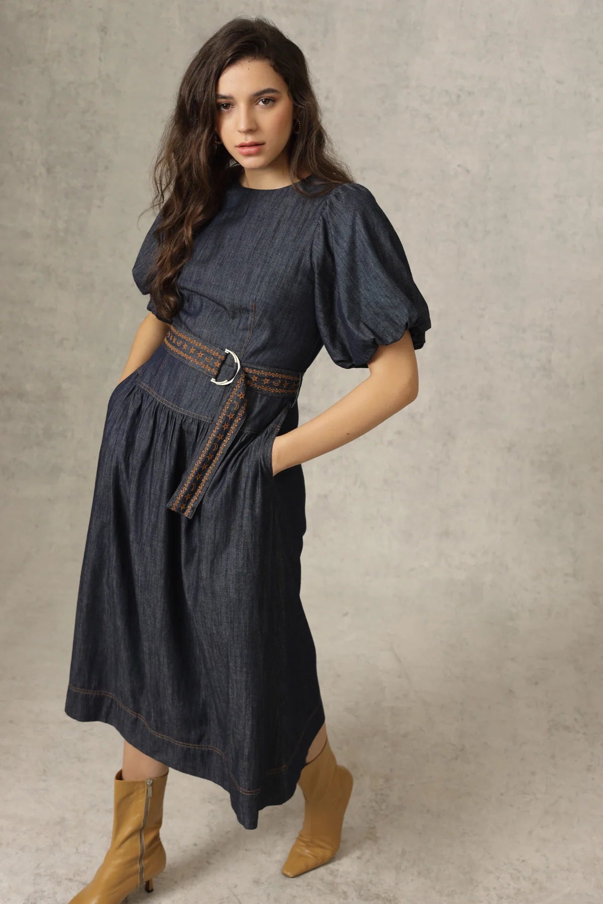 Emily Lovelock Christina Denim Dress Blue M / Blue