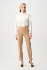 Joseph Ribkoff Classic Tailored Straight‑Leg Pants Camel