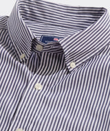 Vineyard Vines Stretch Poplin Stripe Shirt in Stiped Nautical Navy