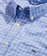 Vineyard Vines On-The-Go Nylon Check Shirt in Jake Blue