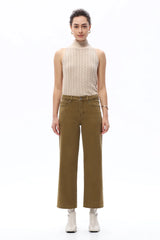 Bayeas Bella Mid Rise Straight Jeans Camel