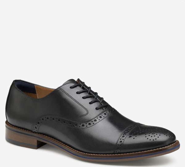 Johnston & Murphy Conrad 2.0 Cap Toe Shoe Black