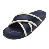 OluKai Ani Slide Sandal Mood Indigo/White Sand
