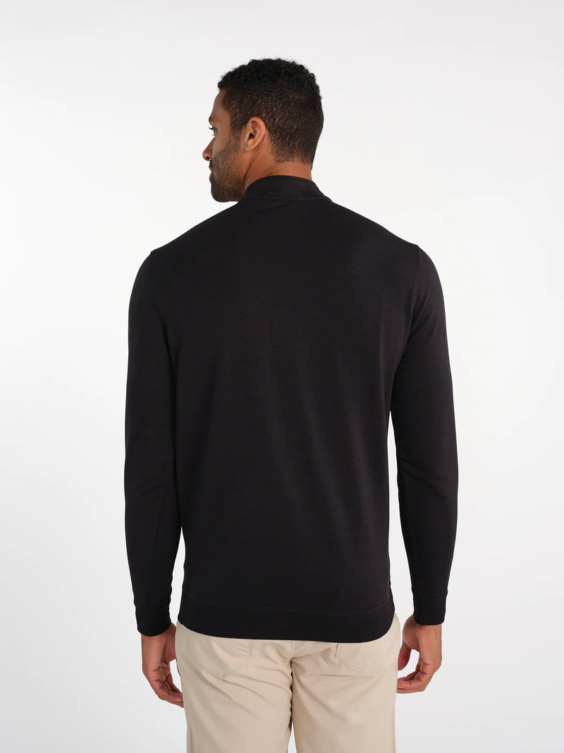 Tasc Cloud French Terry Quarter Zip in Black