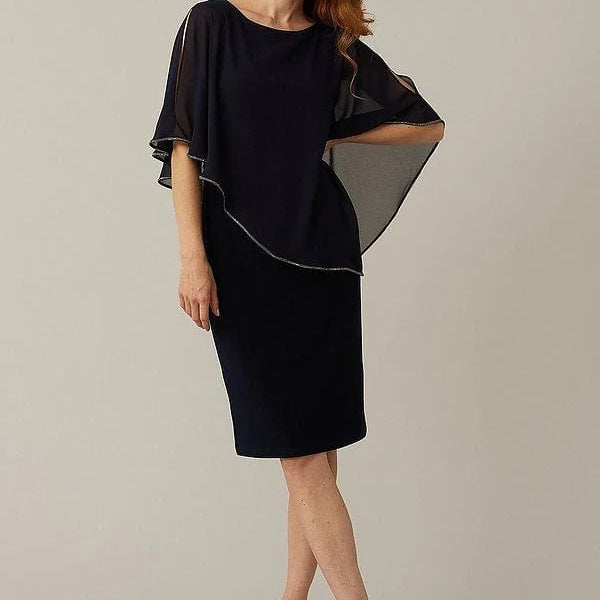 Joseph Ribkoff Chiffon Overlay Dress 223762 Midnight – Dan's
