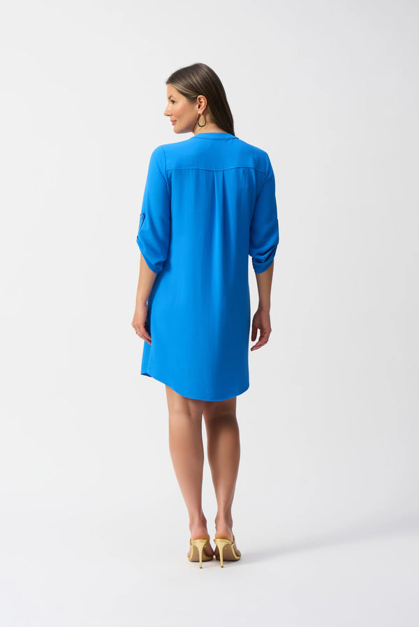 Joseph Ribkoff Zip Front Dress 232201 Coastal Blue