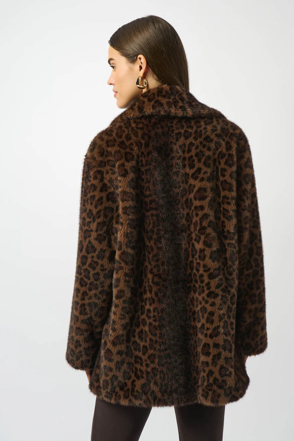 Joseph Ribkoff Animal Print Coat 253937 Beige/Black