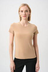 Joseph Ribkoff Silky Knit Tee 262238F26 Camel