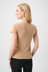 Joseph Ribkoff Silky Knit Tee 262238F26 Camel