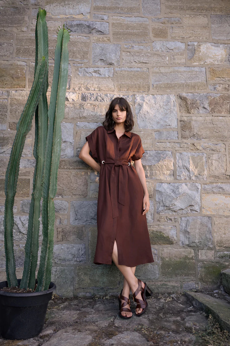 joseph ribkoff dresses Linen Fit & Flare Shirt Dress Size:us-12 cascading slit skirt lulu mac new arrivals Crochet Mini Dress Pattern: