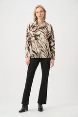 Joseph Ribkoff Animal Print Boxy Tunic Style 263208 Beige/Multi