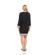 Karen Kane Mykonos Dress Black With Tan