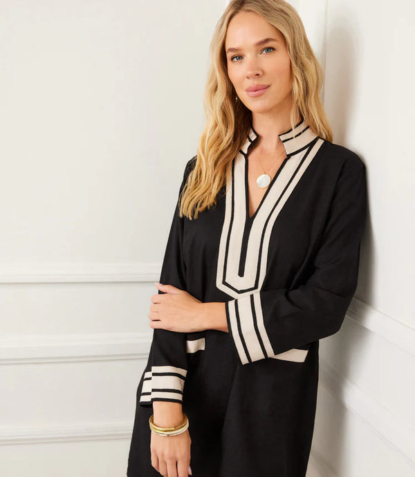 Karen Kane Mykonos Dress Black With Tan