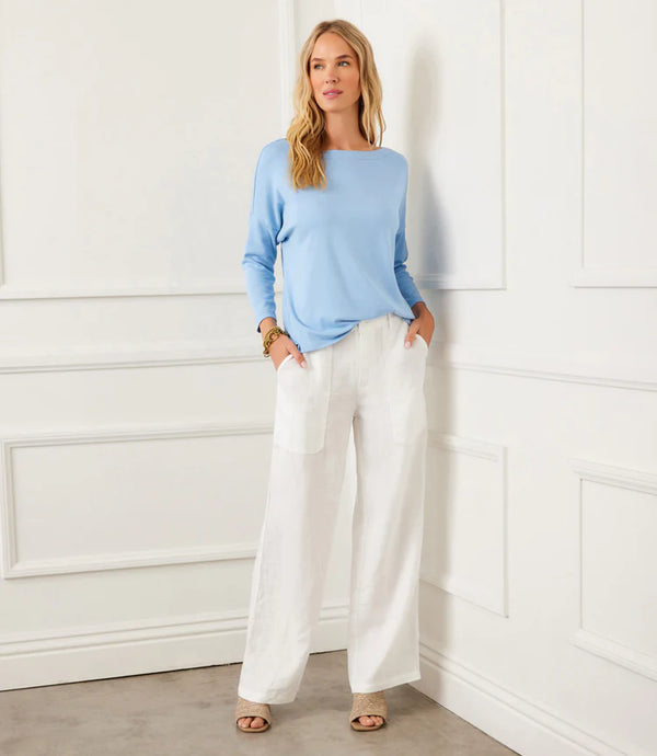 Karen Kane Linen Trousers Off White