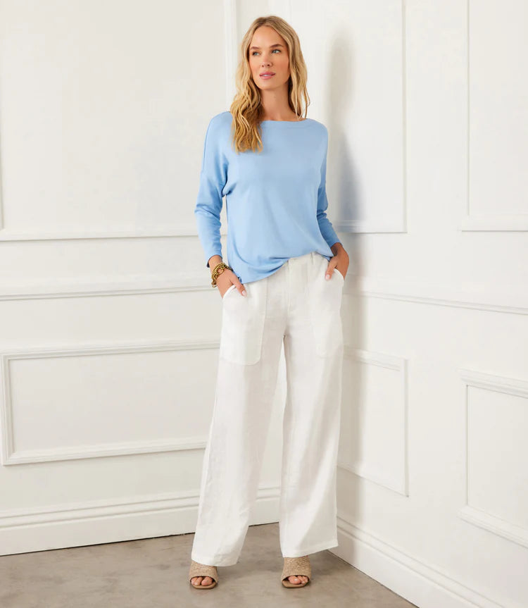 Karen Kane Linen Trousers Off White