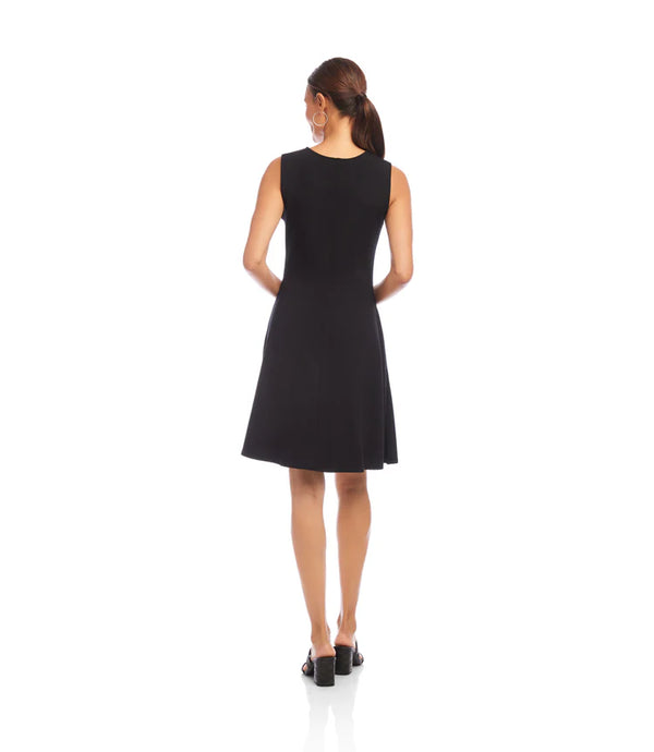Karen Kane Sleeveless Fit & Flare Dress Black
