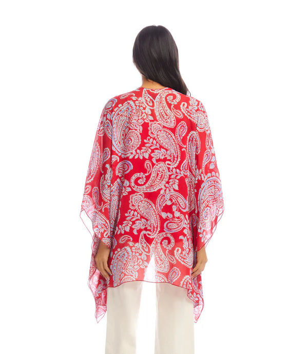 Karen Kane Open Front Jacket Paisley