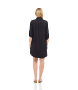 Karen Kane Rolltab Shirt Dress Black