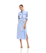 Karen Kane Mixed Stripe Midi Shirtdress Stripe