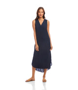 Karen Kane Sleeveless Midi Dress Navy