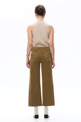 Bayeas Bella Mid Rise Straight Jeans Camel