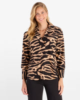 Jude Connally Francine Top Modern Zebra Black